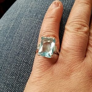 Blue topaz ring